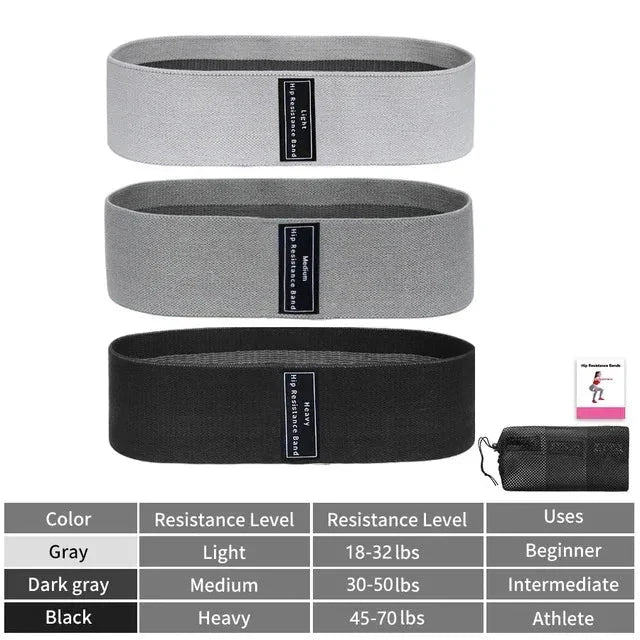 Fabric Resistance Hip Band – Glute & Thigh Squat Loop for Yoga & Fitness
