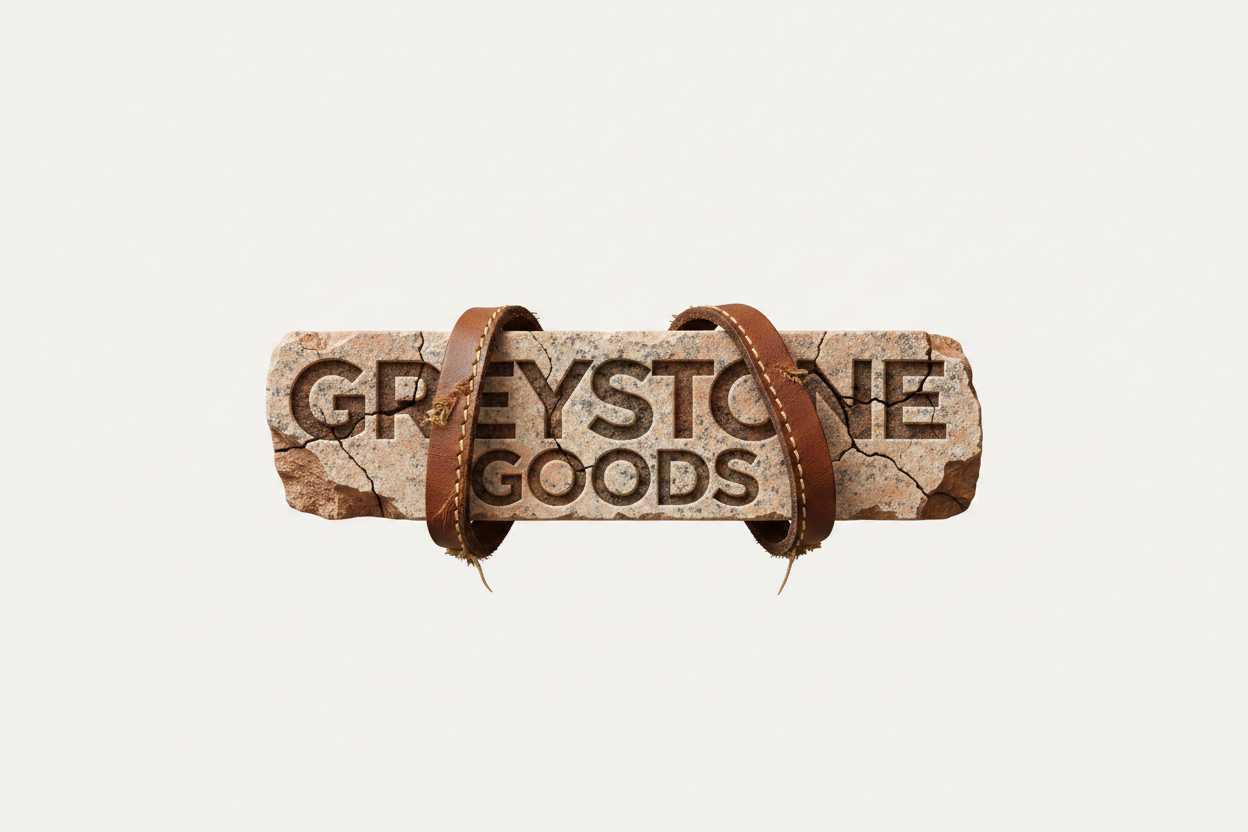 Greystone Goods Logo - Stone and Leather