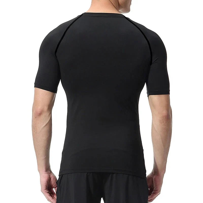 Men Scar Print Compression Shirt Quick Dry Athletic Baselayer