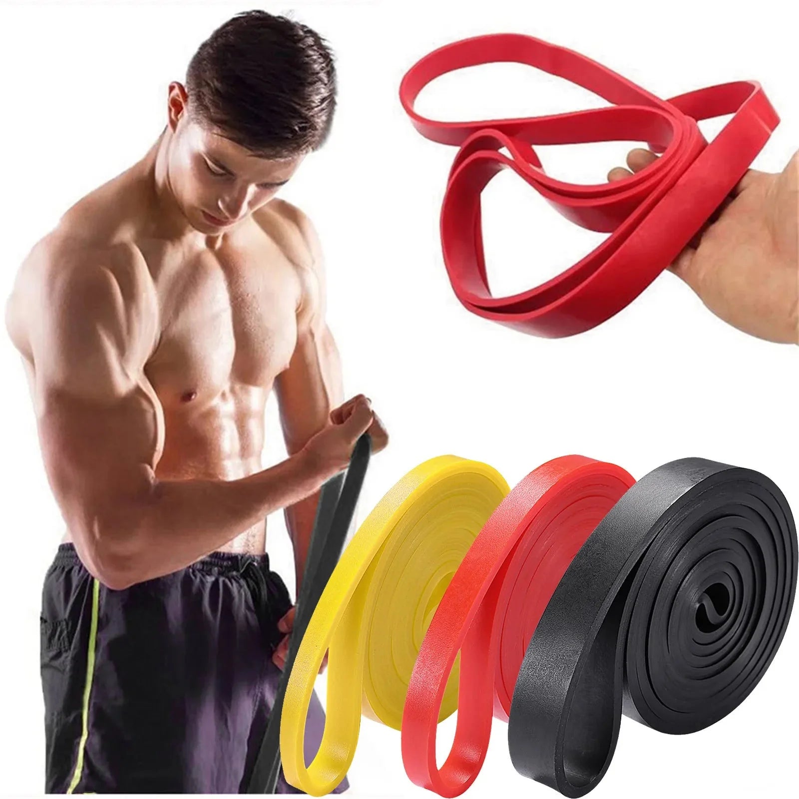 Resistance Bands – Elastic Workout Loops for Strength Training & Gym Fitness
