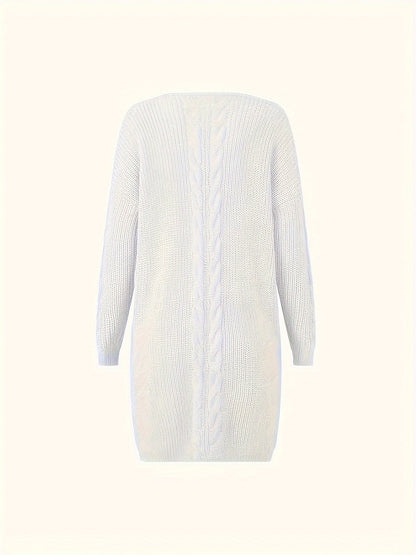 Women's Casual V-Neck Long Sleeve Knit Pullover Sweater