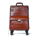 Premium Leather Carry-On Trolley Bag for Men