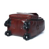 Premium Leather Carry-On Trolley Bag for Men