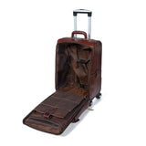 Premium Leather Carry-On Trolley Bag for Men