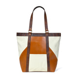 Geometric Design Leather Tote Bag for Women