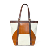 Geometric Design Leather Tote Bag for Women