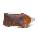 Geometric Design Leather Tote Bag for Women