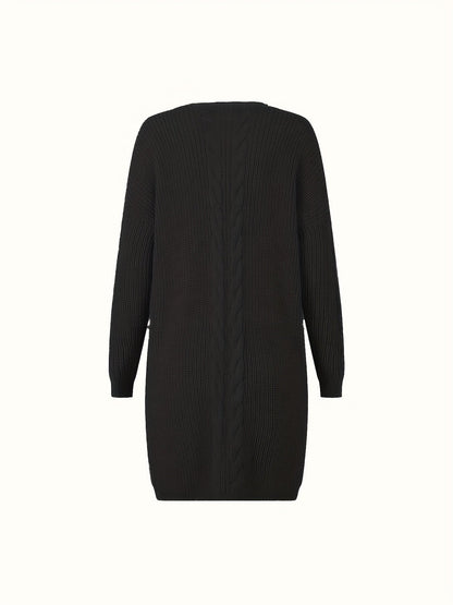 Women's Casual V-Neck Long Sleeve Knit Pullover Sweater