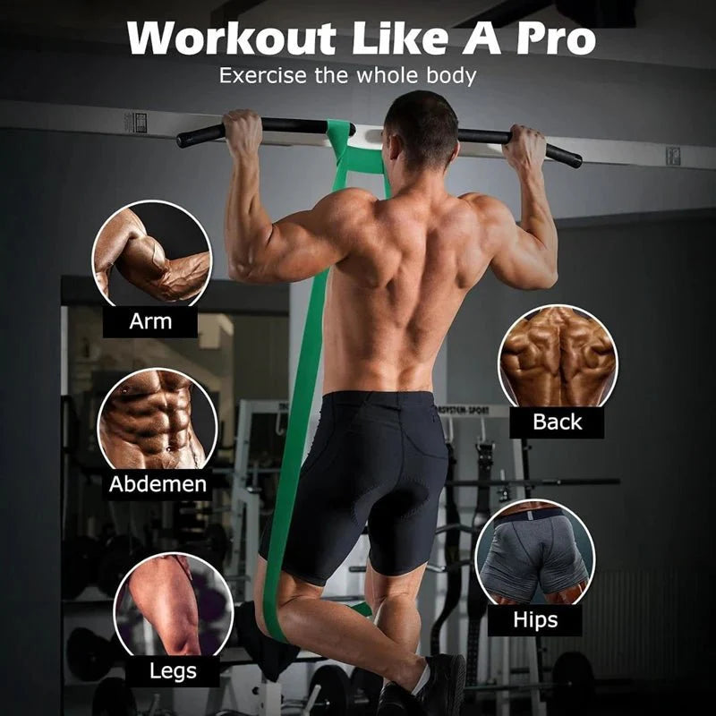 5~230lbs Fitness Resistance Band Boxing Agility Training Workout Gym Equipment Yoga Pilates Accessories Rubber Band Home Gym