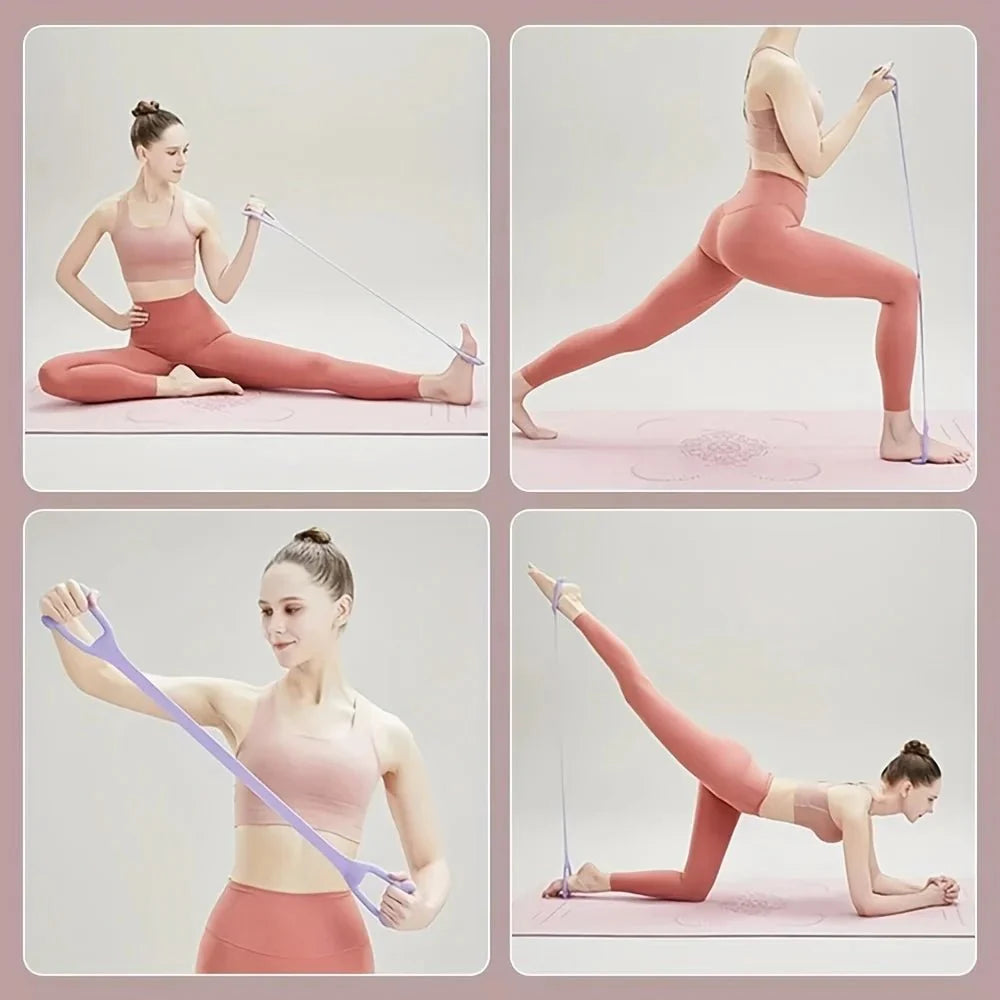8 Fitness Workout Resistance Band Arm Back Shoulder Exercise Elastic Training Band Yoga Pilates Physical Therapy Equipment