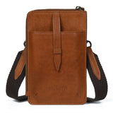 Compact Leather Crossbody Bag for Phone