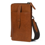 Compact Leather Crossbody Bag for Phone