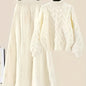 Plus Size Knit Pullover Sweater and Skirt Set, Round Neck