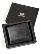 Black Sleek-Fit Wallet Premium Leather Minimalist Bifold Slim