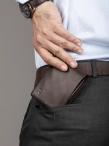 Dark Brown Bifold Wallet – Premium Leather Slim Classic Wallet