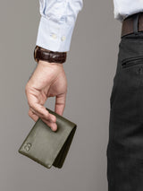 Olive Duke Bifold Wallet Premium Genuine Leather Slim