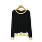 Plus Size (XXXL) Women's Gradient Knit Wool-Blend Sweater – Slim Minimalist Long-Sleeve Pullover for Autumn/Winter