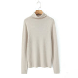 Plus Size Turtleneck Sweater Fine-Needle Knit Slim Pullover for Women Autumn Winter
