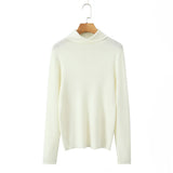 Plus Size Turtleneck Sweater Fine-Needle Knit Slim Pullover for Women Autumn Winter