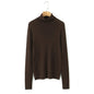 Plus Size Turtleneck Sweater Fine-Needle Knit Slim Pullover for Women Autumn Winter
