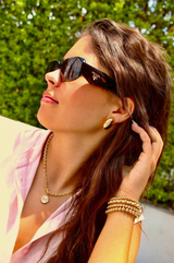 Gold Mother of Pearl Initial Letter Necklace