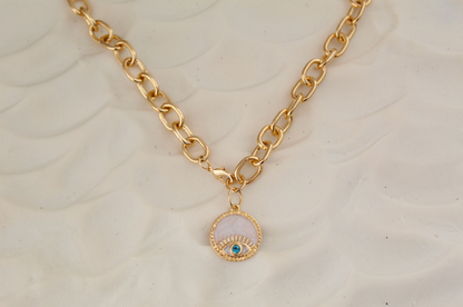 Protection Talisman Oval Link Necklace