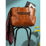 Luxury Kodiak Tan Leather Tote Bag