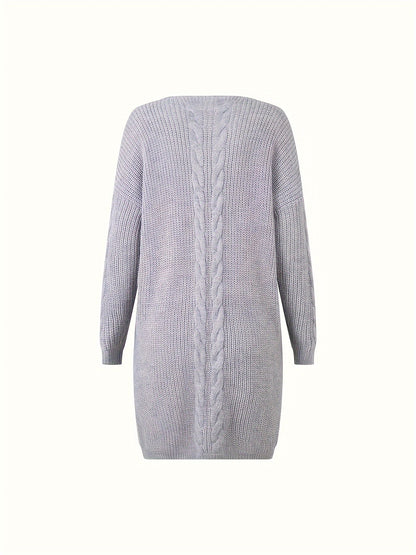 Women's Casual V-Neck Long Sleeve Knit Pullover Sweater