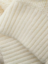 Plus Size Knit Pullover Sweater and Skirt Set, Round Neck