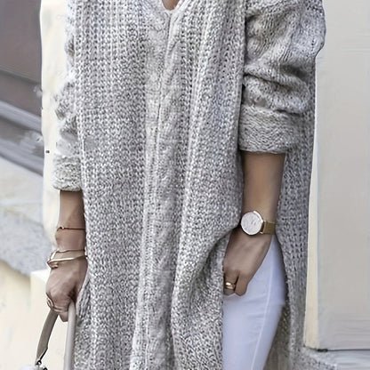 Women's Casual V-Neck Long Sleeve Knit Pullover Sweater