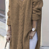 Women's Casual V-Neck Long Sleeve Knit Pullover Sweater