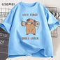 Capybara Gym T-Shirt Men Women Sports Weightlifting Tee Workout Fitness T Shirt Top Unisex Softstyle Loose Cotton Tshirt Clothes