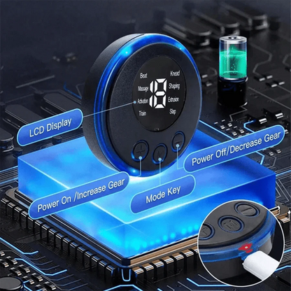 EMS Muscle Stimulator Training Device For Abs And Arms Workout, Home Fitness Equipment For Men