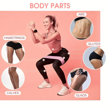 Fabric Resistance Hip & Booty Bands – Elastic Glute & Thigh Workout Loops