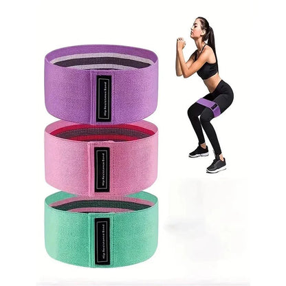Fabric Resistance Hip & Booty Bands – Elastic Glute & Thigh Workout Loops