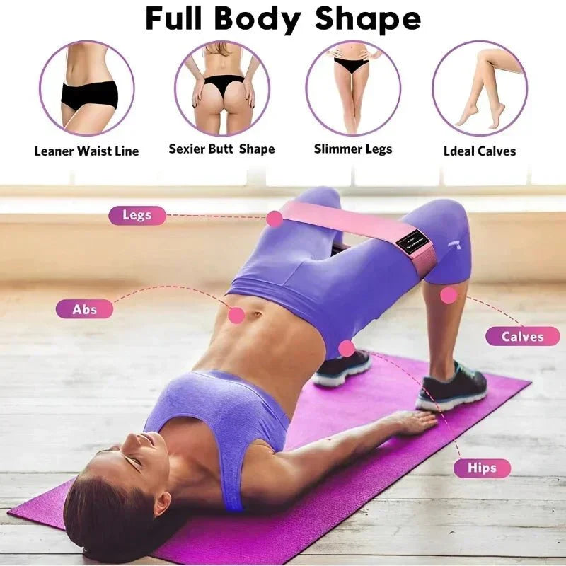 Fabric Resistance Hip & Booty Bands – 3-Pack Glute & Thigh Workout Loops