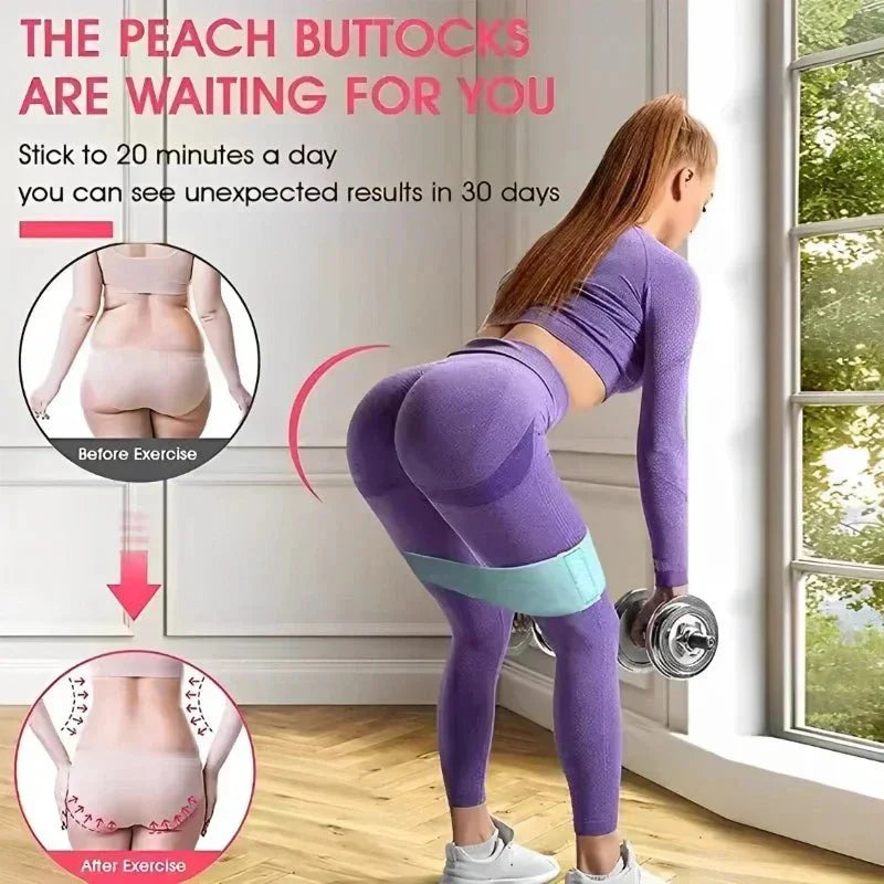 Fabric Resistance Hip &amp; Booty Bands – 3-Pack Glute &amp; Thigh Workout Loops