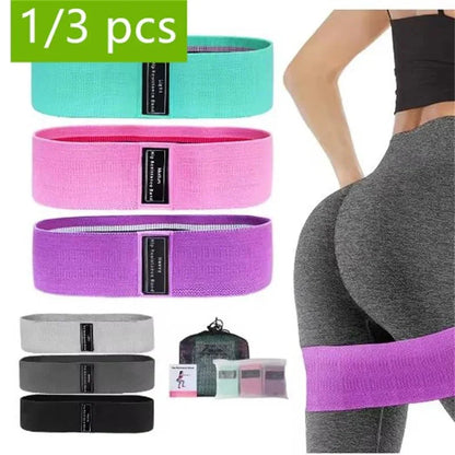 Fabric Resistance Hip & Booty Bands – 3-Pack Glute & Thigh Workout Loops