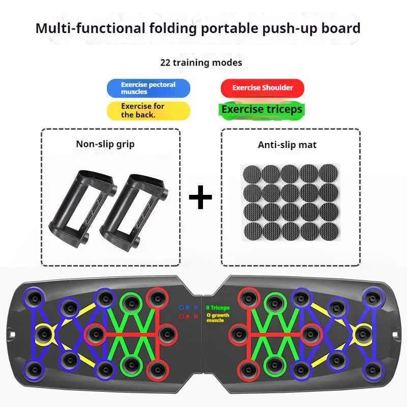 Foldable Multi-Functional Push Up Board – Chest &amp; Core Home Gym Training Tool