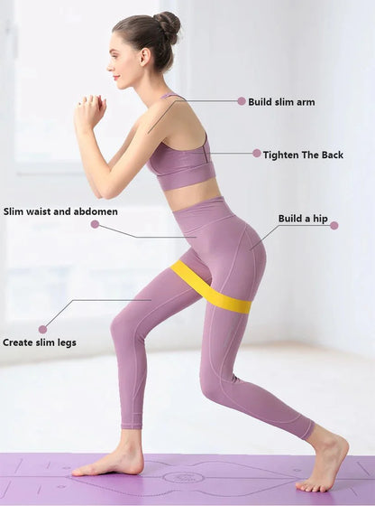Elastic Resistance Bands Set – Gym, Yoga, Bodybuilding & Pilates Workout Equipment