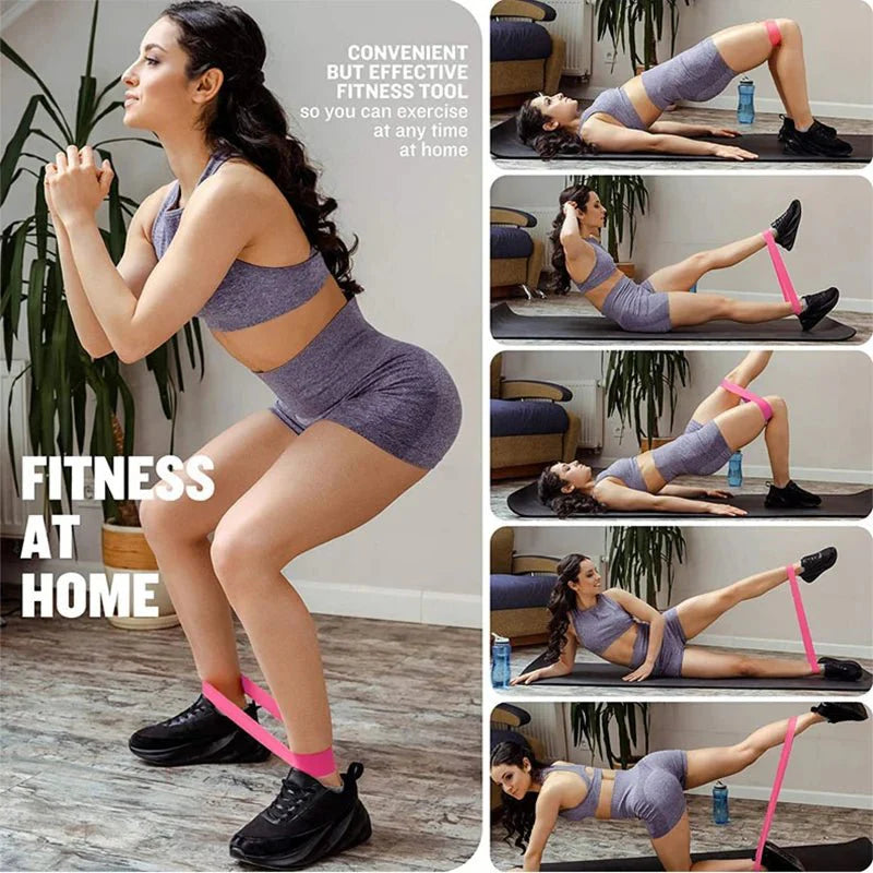 Elastic Resistance Bands Set – Gym, Yoga, Bodybuilding & Pilates Workout Equipment