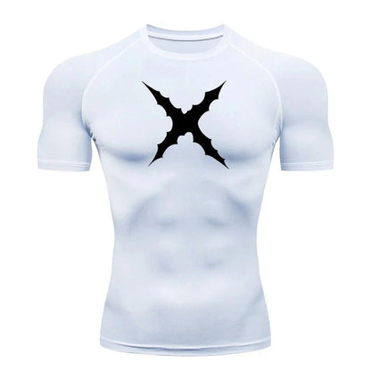 Men Scar Print Compression Shirt Quick Dry Athletic Baselayer