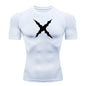 Men Scar Print Compression Shirt Quick Dry Athletic Baselayer