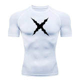 Men Scar Print Compression Shirt Quick Dry Athletic Baselayer