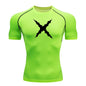 Men Scar Print Compression Shirt Quick Dry Athletic Baselayer