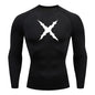 Men Scar Print Compression Shirt Quick Dry Athletic Baselayer