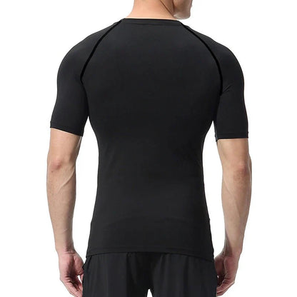 Men Scar Print Compression Shirt Quick Dry Athletic Baselayer