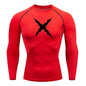 Men Scar Print Compression Shirt Quick Dry Athletic Baselayer