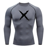Men Scar Print Compression Shirt Quick Dry Athletic Baselayer