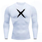 Men Scar Print Compression Shirt Quick Dry Athletic Baselayer